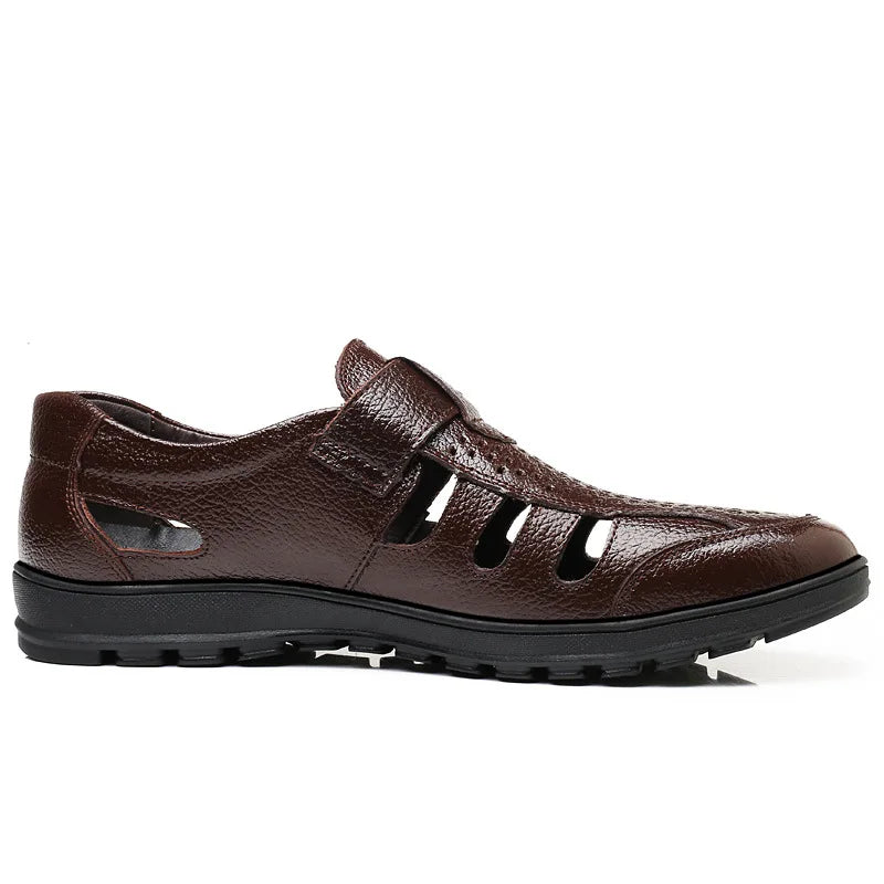 Men’s Genuine Leather Sandals – Breathable, Comfortable, and Made for Summer