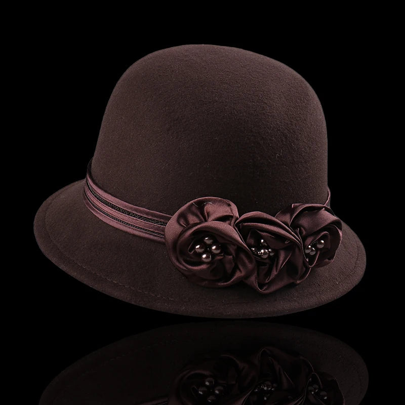 Elegant Adjustable Flower Decorated Hat