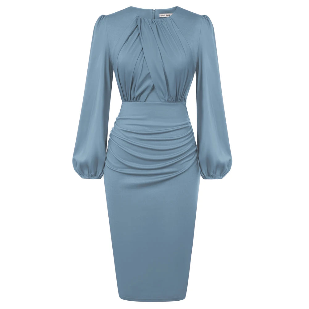 GK Dress for Women: Contrast Fabric Evening Elegant Celebrity Party Dress