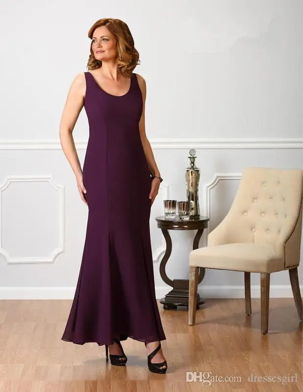 Two-Piece Mother of the Bride Evening Gown – Ankle-Length with Long Sleeve Jacket