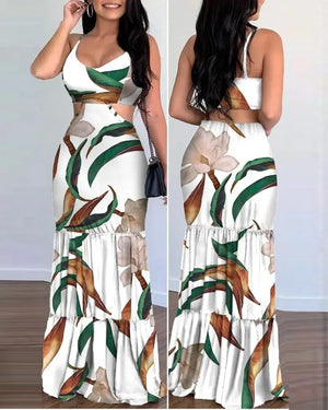 Elegant Summer V-Neck Camisole Dress – Your Go-To Beach Chic Look!