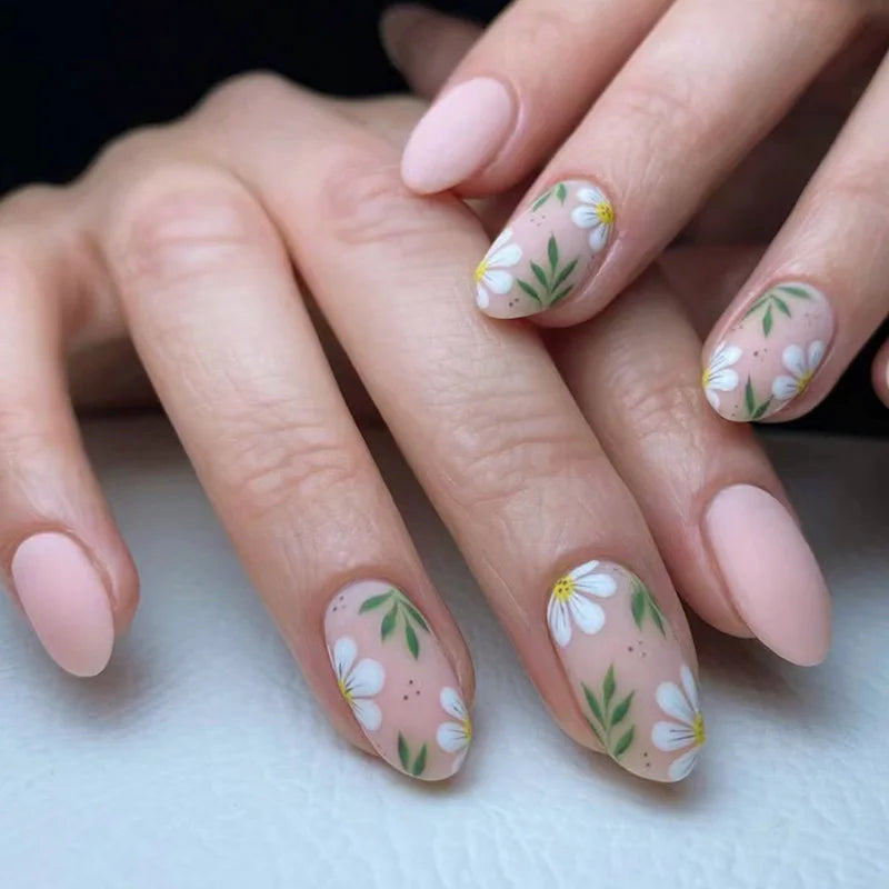 🍒 24pcs Cherry French Almond Press-On Nails – Cute, Wearable & Full of Charm