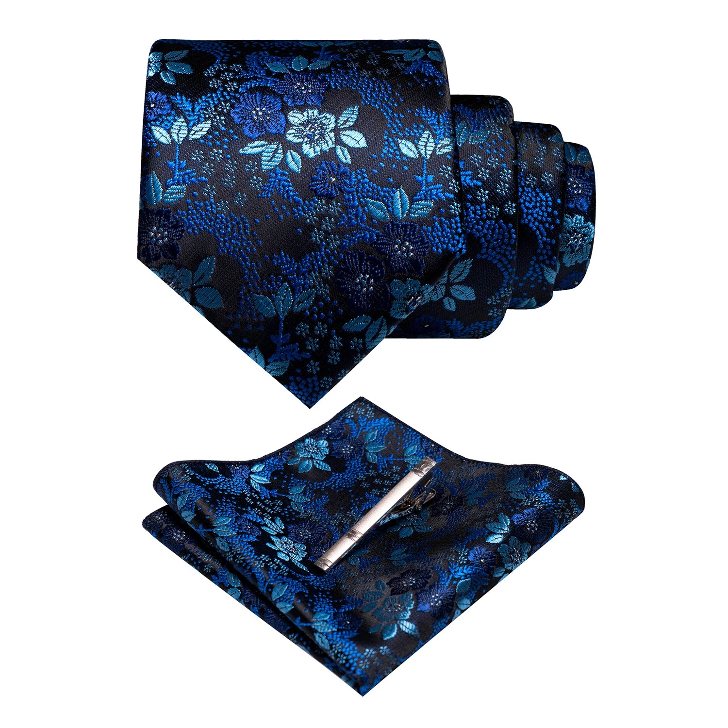 JEMYGINS Floral Silk Men’s Tie Set – Elevate Your Style with Elegance