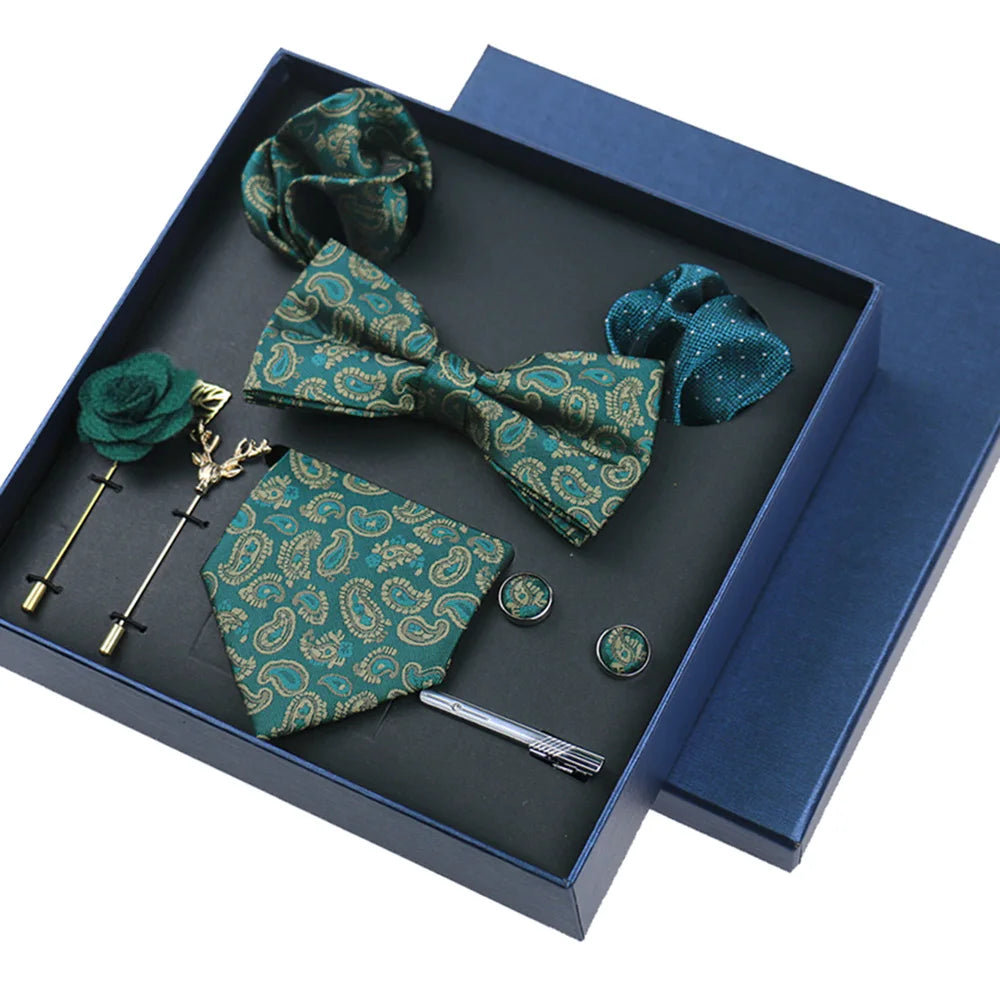 8-Piece Business Blue Tie Gift Set – Elevate Your Style 🎩💙
