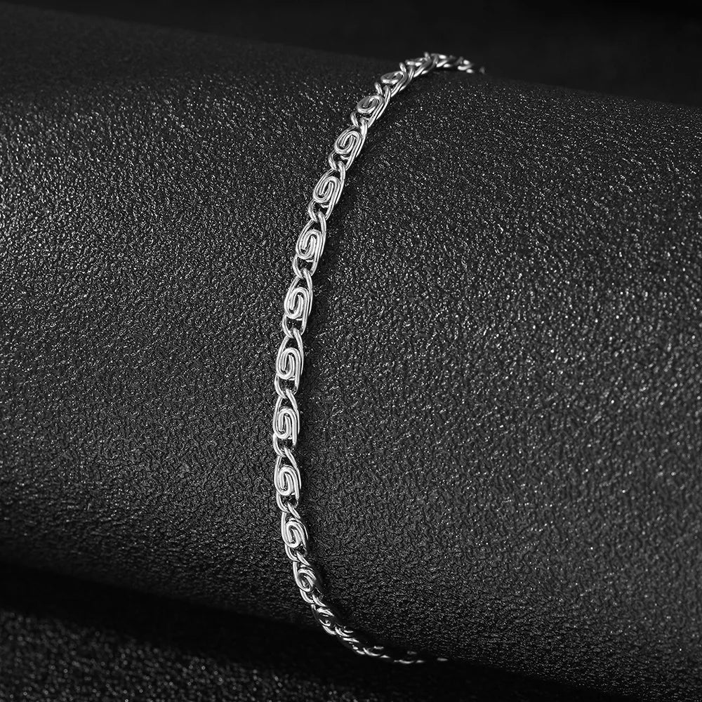 ✨ FTCY Stainless Steel Chain Bracelet – Lightweight Gold Elegance for Your Wrist or Ankle