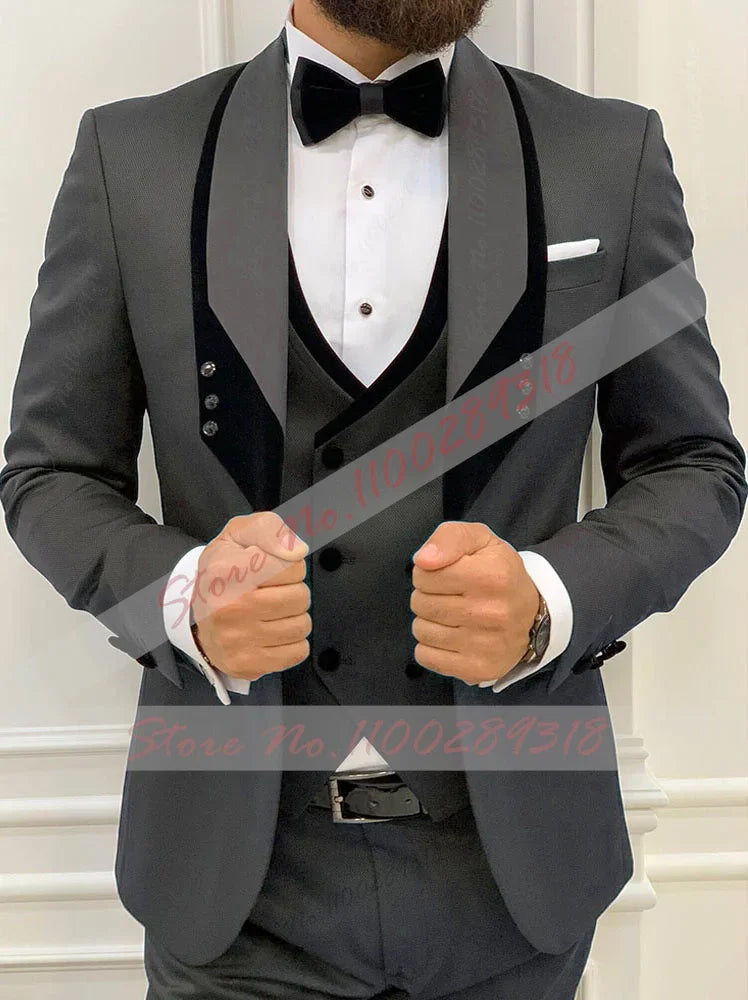 ✨ Latest Black Men’s Formal 3-Piece Suit ✨