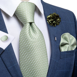 Blue Silver Paisley Neck Tie Set for Men