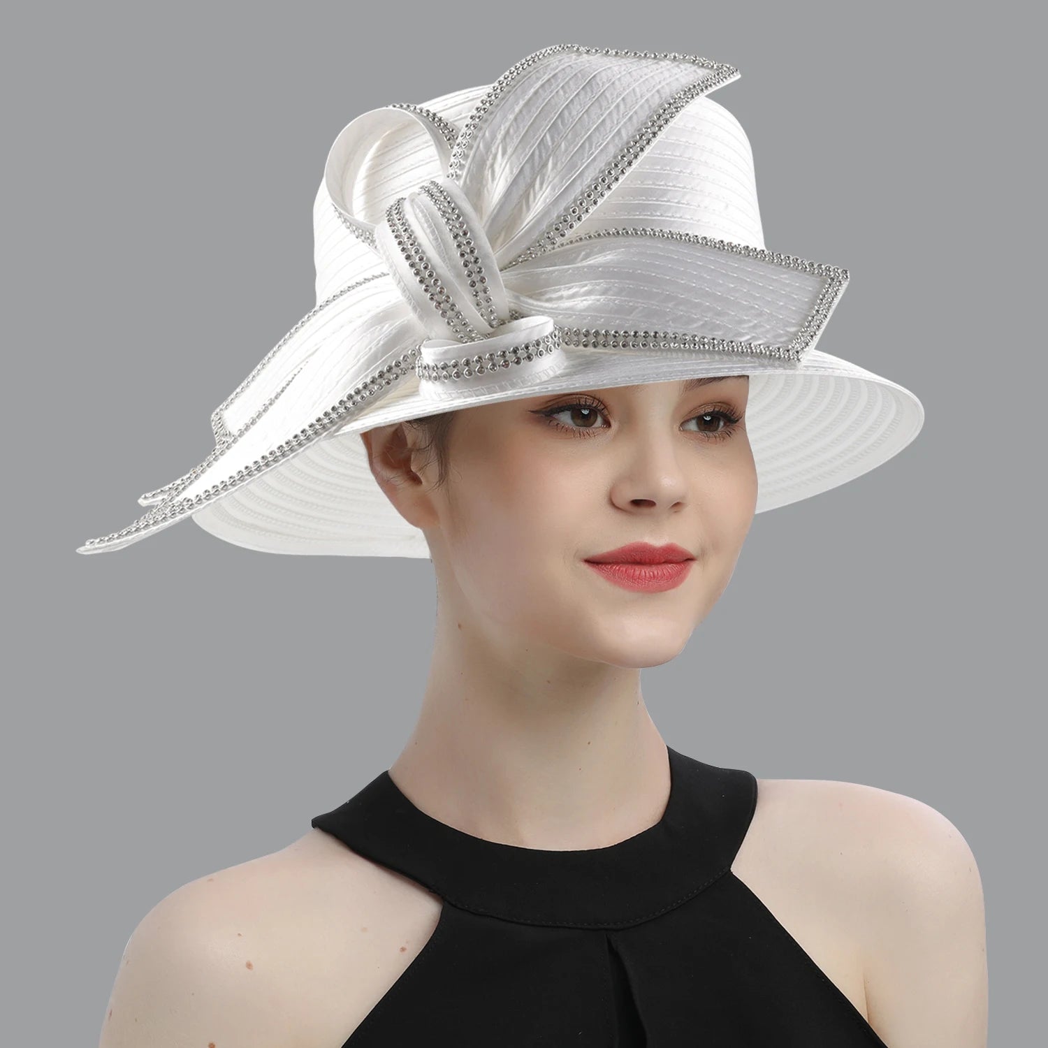 Deluxe New White Church Hat for Women