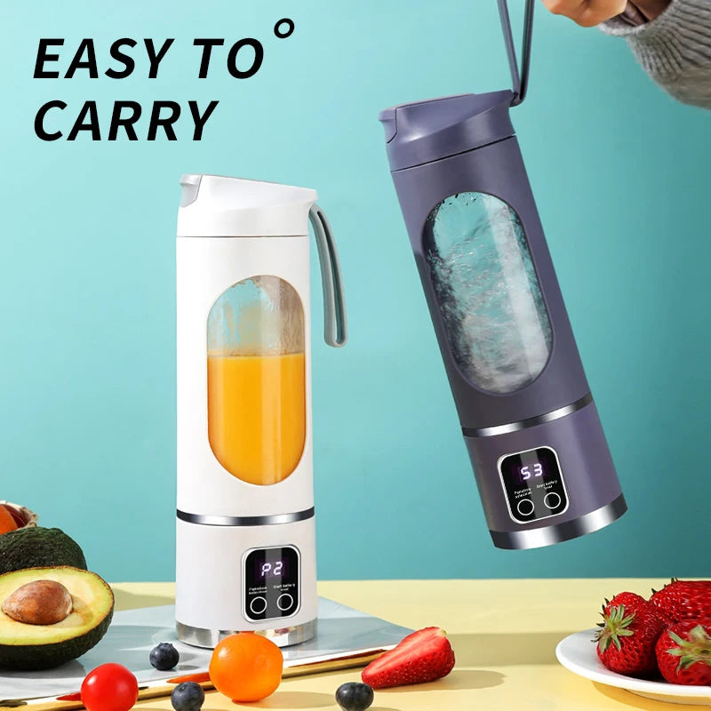 🥤 LED Display Portable Milkshake Mixer – 450ml USB Rechargeable