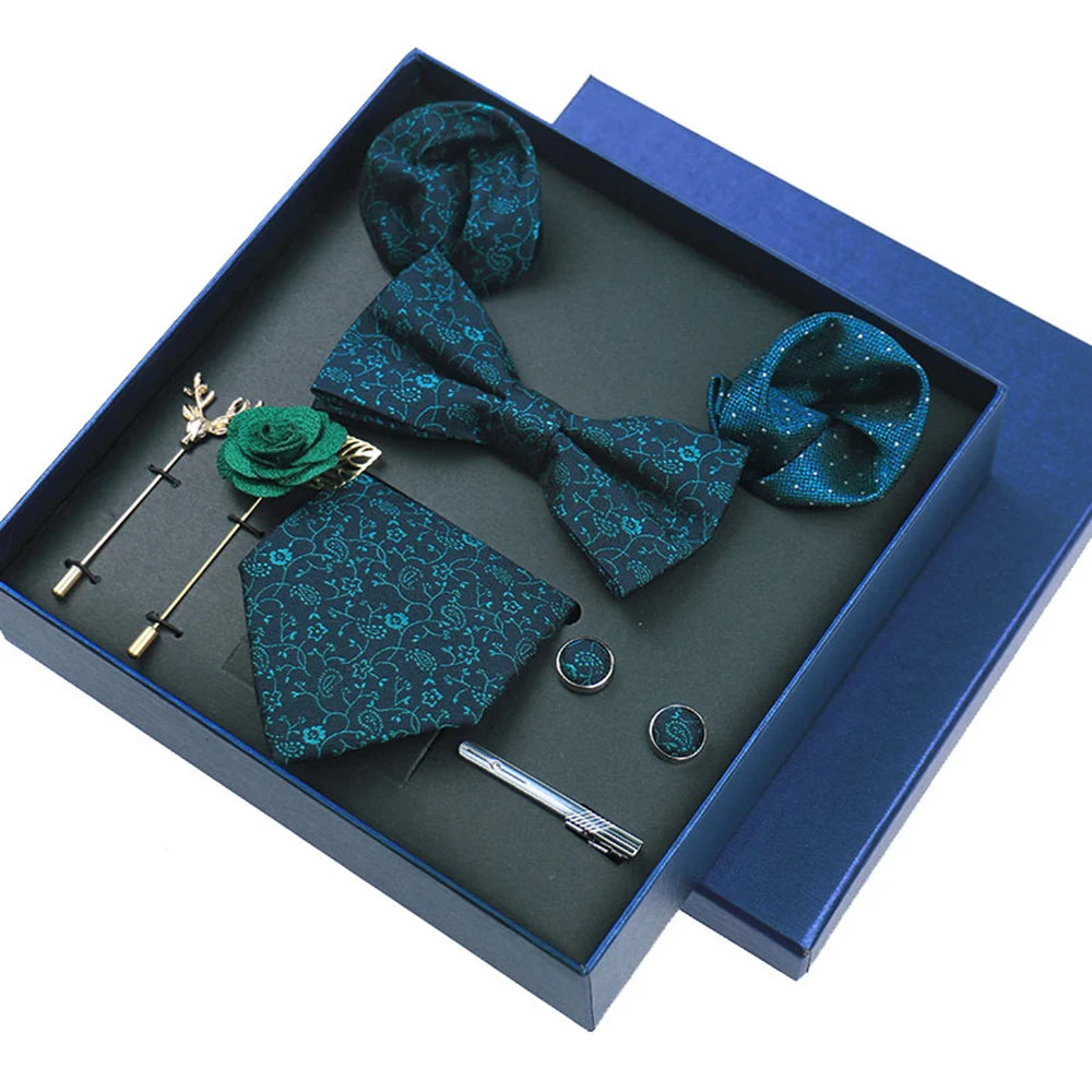 8-Piece Business Blue Tie Gift Set – Elevate Your Style 🎩💙