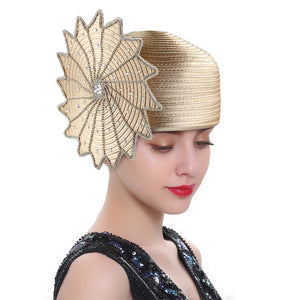 Fancy Satin Cloth Church Hat for Women