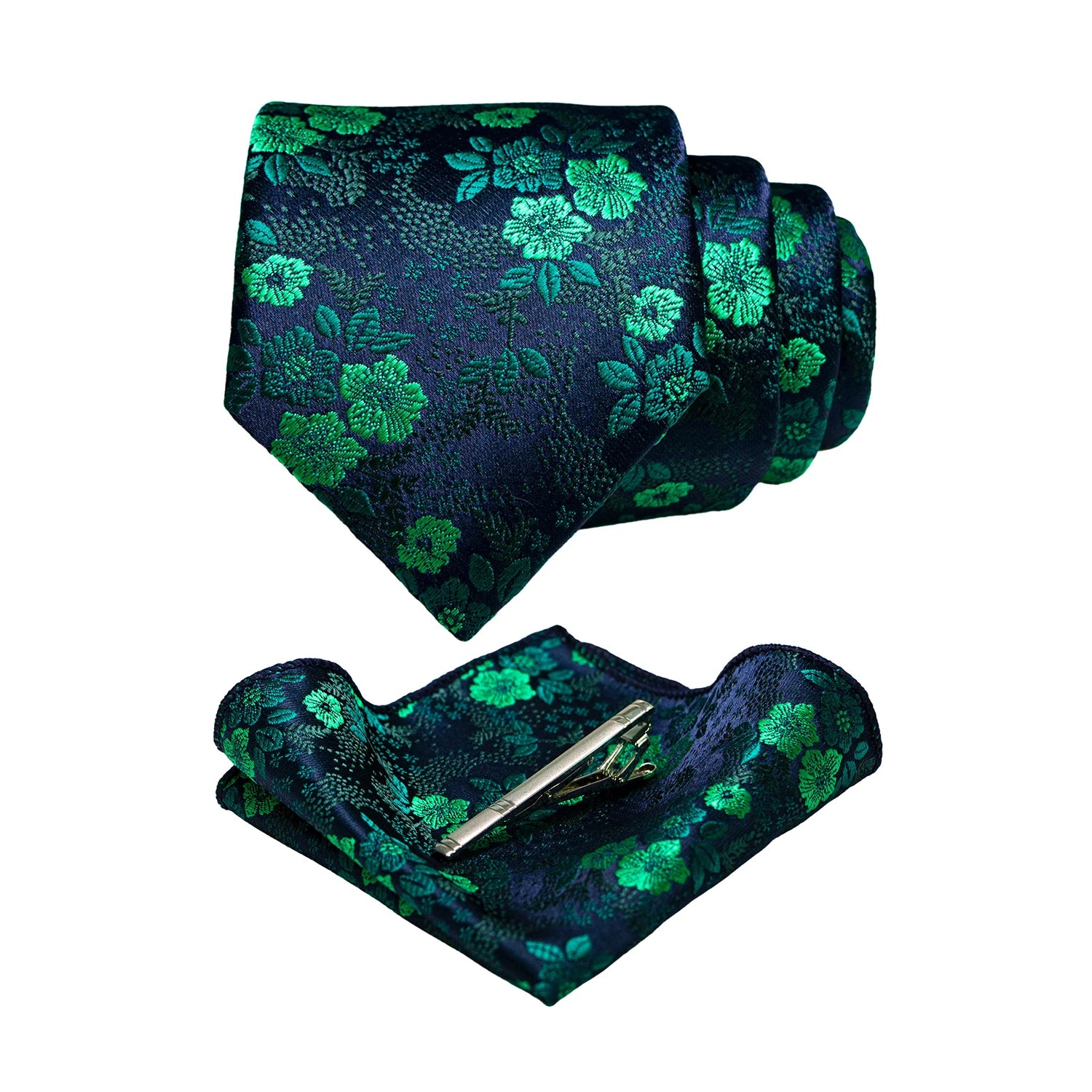 JEMYGINS Floral Silk Men’s Tie Set – Elevate Your Style with Elegance
