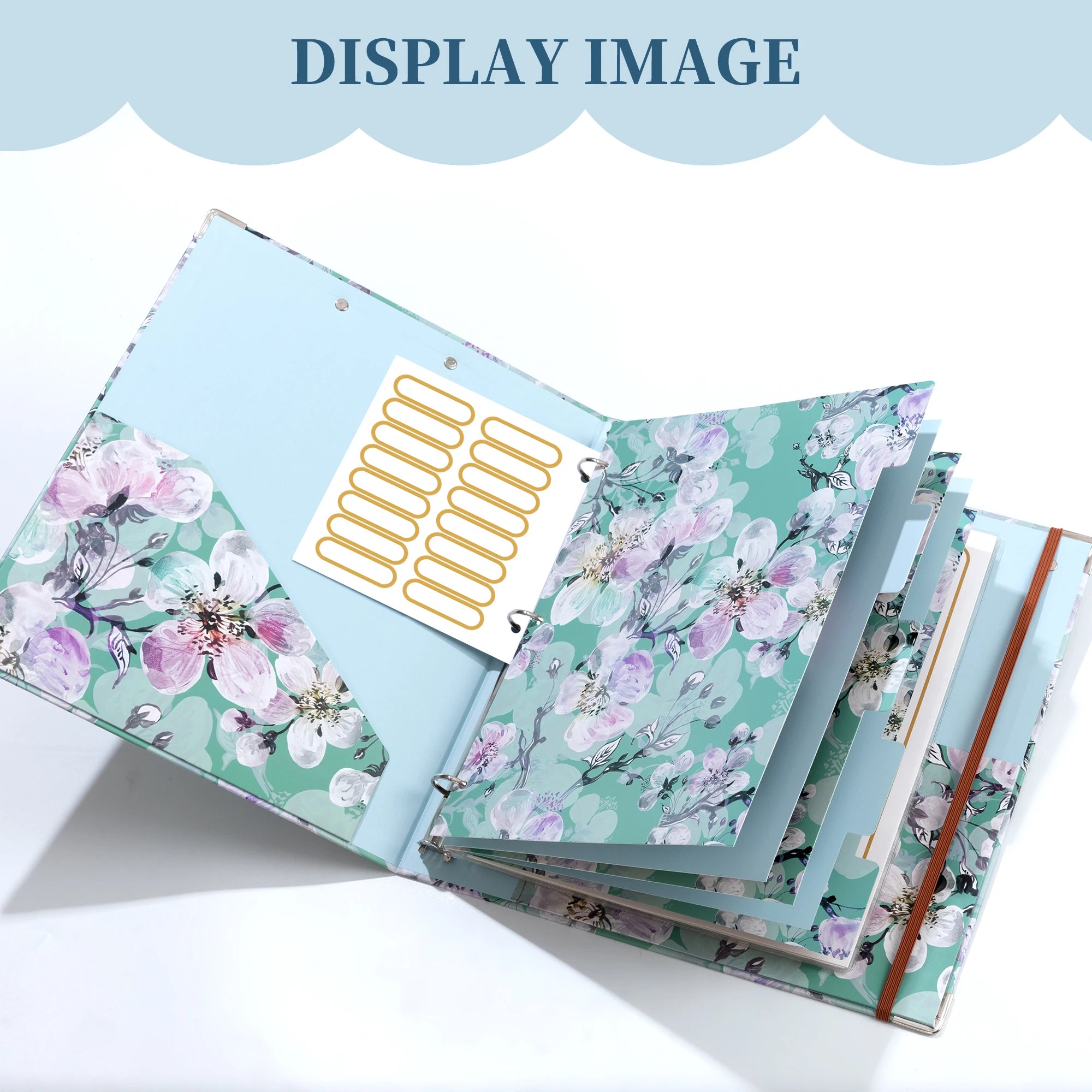 Cute 3-Ring Binder with 5-Tab Dividers, Pockets & Low-Profile Clipboard – Perfect for Office, School, or Home