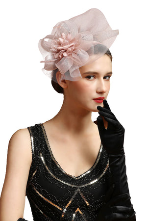 🎩 Fashion Flower Fascinator – Multicolor Feather Headpiece for Women