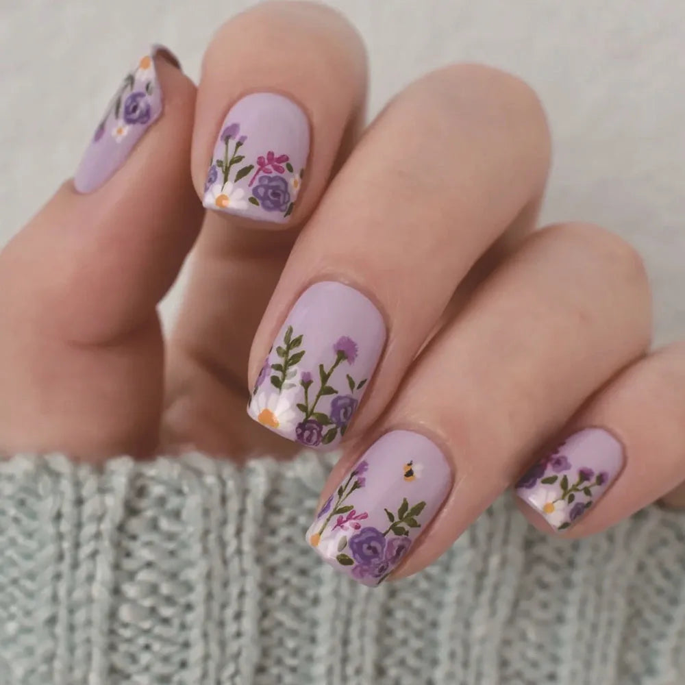 🤍 24pcs Nude White French Press-On Nails – Short Square, Simple & Stylish