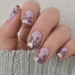 🤍 24pcs Nude White French Press-On Nails – Short Square, Simple & Stylish