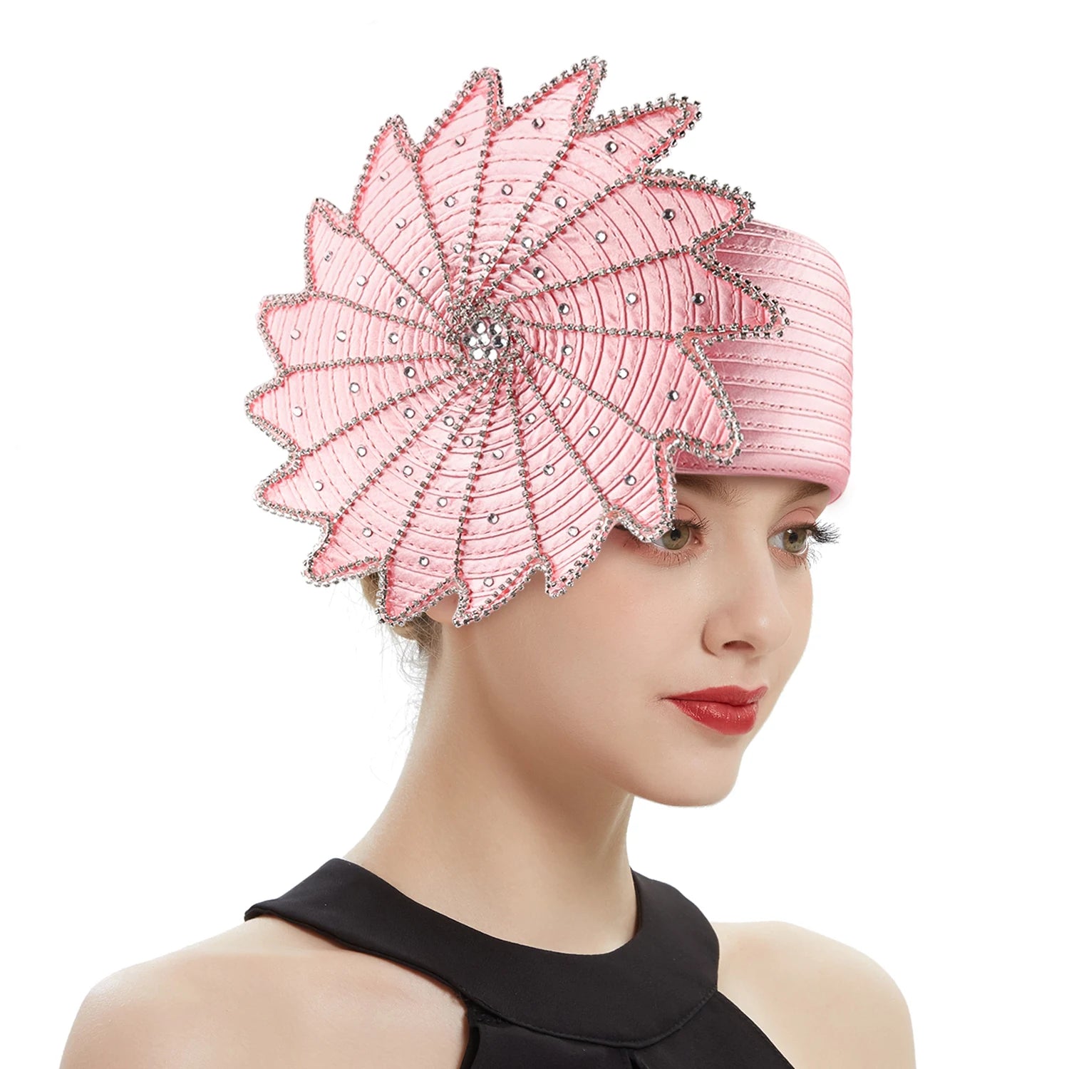 Fancy Satin Cloth Church Hat for Women
