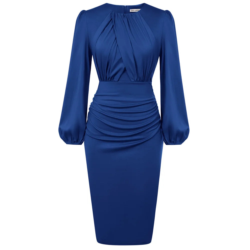 GK Dress for Women: Contrast Fabric Evening Elegant Celebrity Party Dress