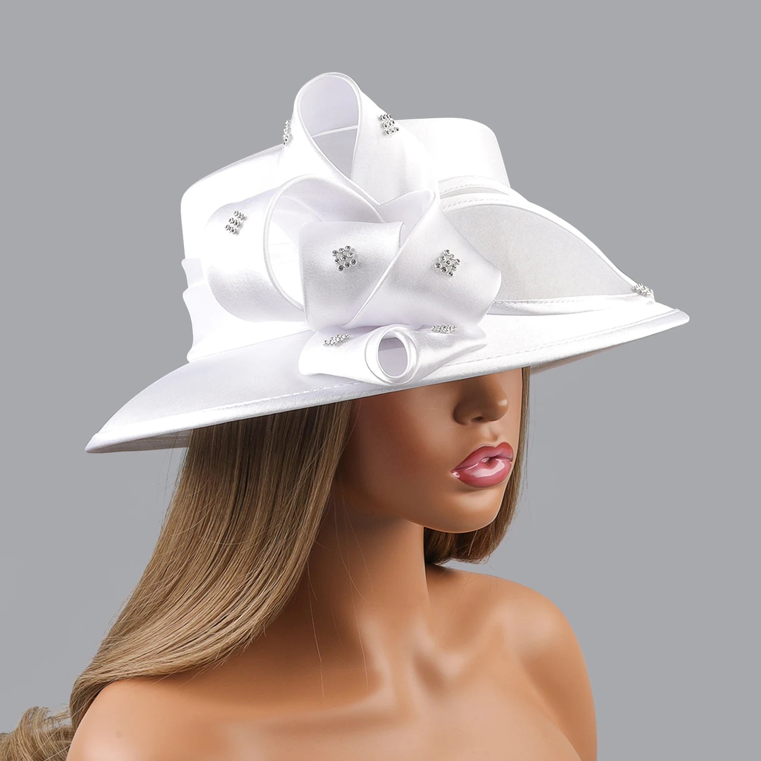 Deluxe New White Church Hat for Women