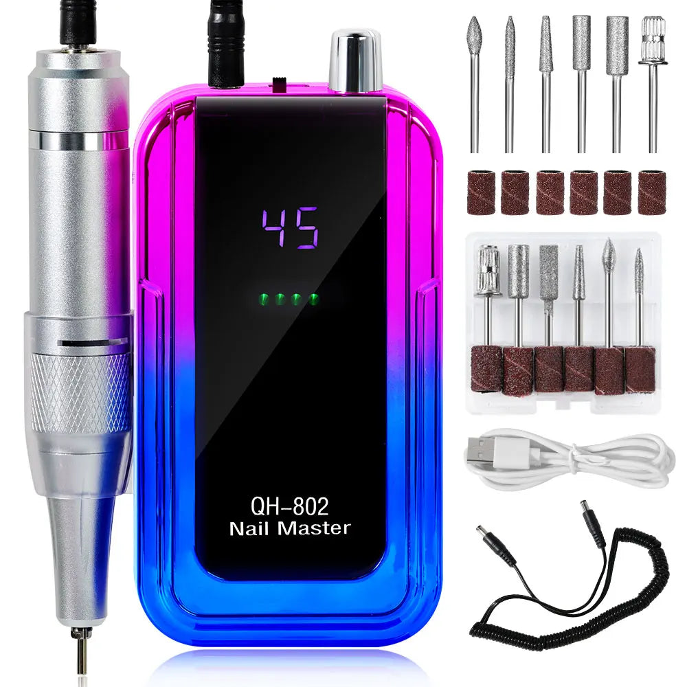 💅 45000 RPM Rechargeable Electric Nail Drill Machine