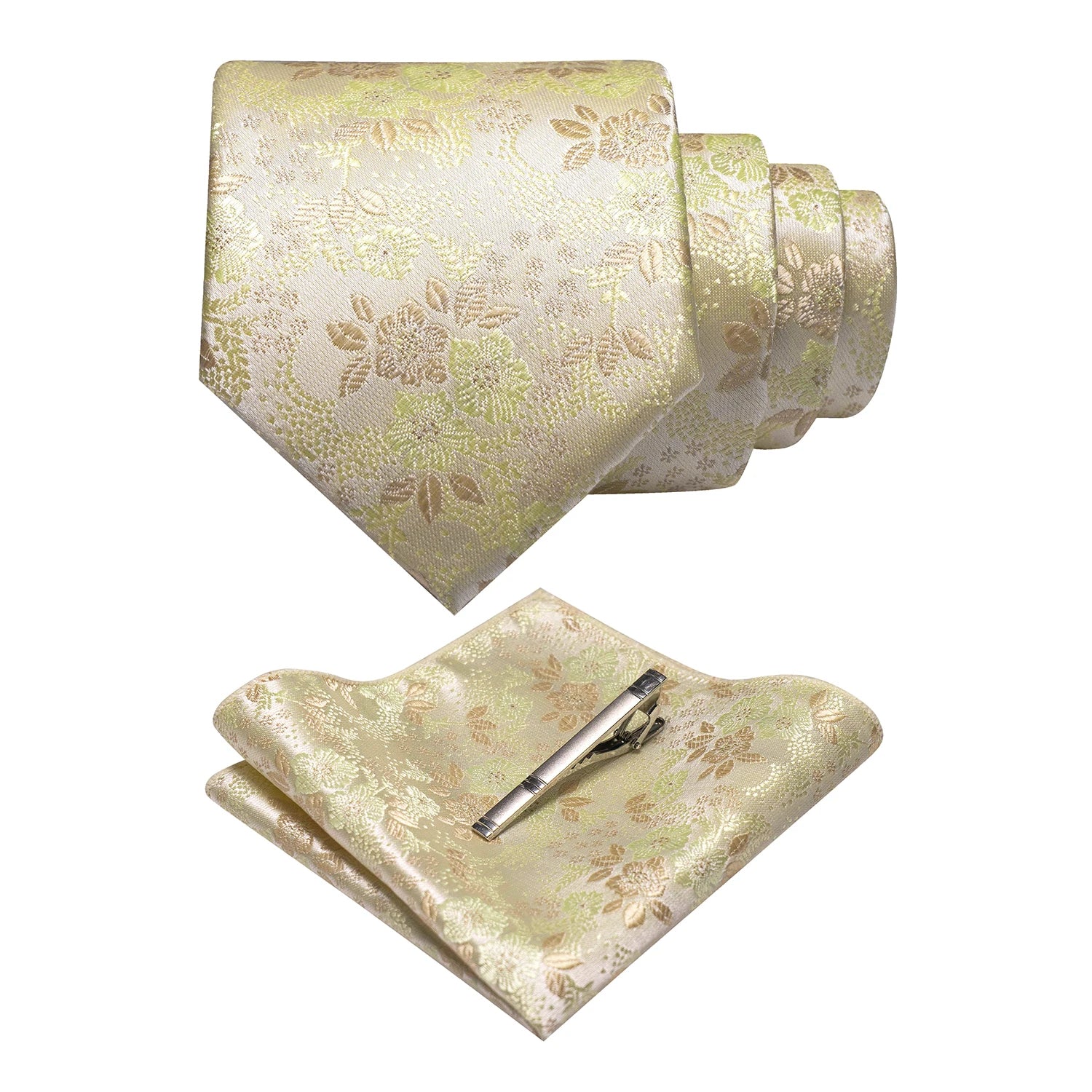 JEMYGINS Floral Silk Men’s Tie Set – Elevate Your Style with Elegance