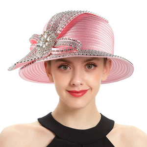Women’s Satin Sun Hat for Weddings & Special Events