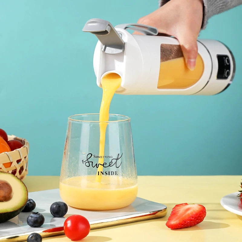 🥤 LED Display Portable Milkshake Mixer – 450ml USB Rechargeable