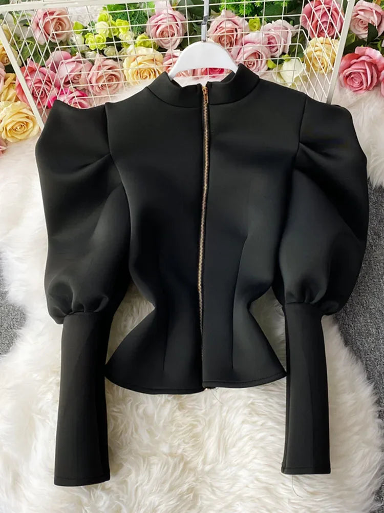Temperament Stand-up Collar Shirt – Elegant Style for Every Season