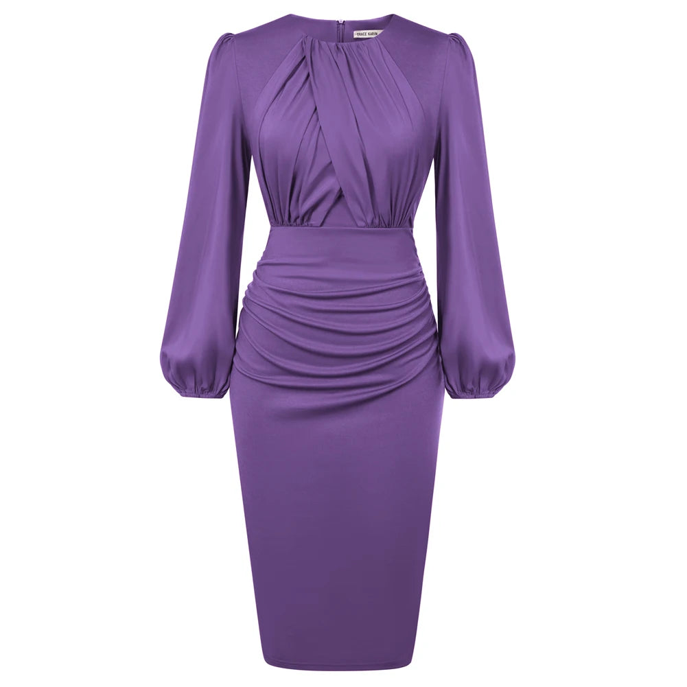 GK Dress for Women: Contrast Fabric Evening Elegant Celebrity Party Dress