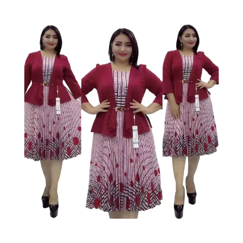 🌸 African Dashiki One-Piece Dress for Women – Long Maxi Skirt (Plus Size Friendly)