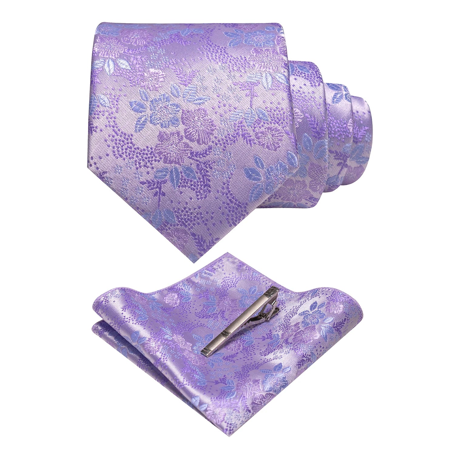 JEMYGINS Floral Silk Men’s Tie Set – Elevate Your Style with Elegance
