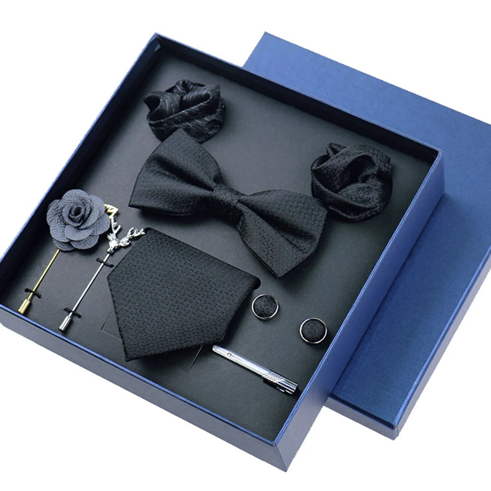 8-Piece Business Blue Tie Gift Set – Elevate Your Style 🎩💙