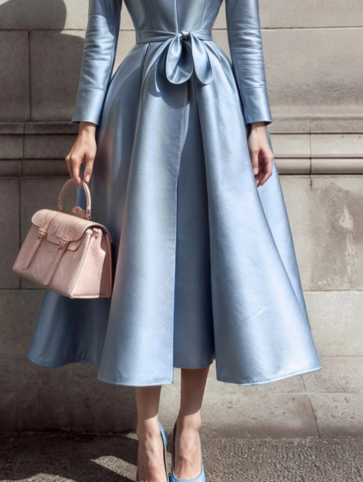 Elegant Stand Collar Pleated A-Line Midi Dress
✨ Grace, Elegance & Timeless Style ✨