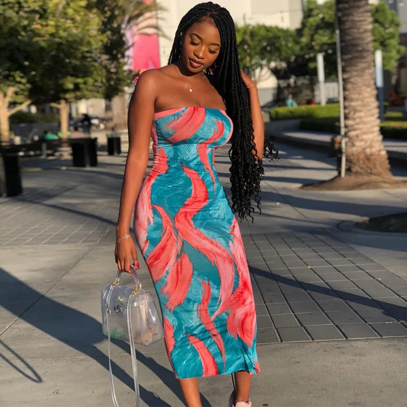 🌸 2023 Spring & Summer Off-Shoulder Chest Wrap Bandage Dress