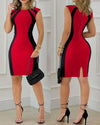 Elegant Women's Flutter Sleeve Midi Dress – Summer Chic & Office Ready