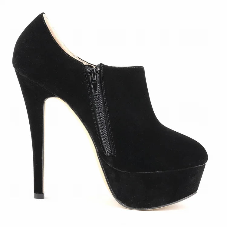 Elegant Mixed-Color Leather High Heels for Women