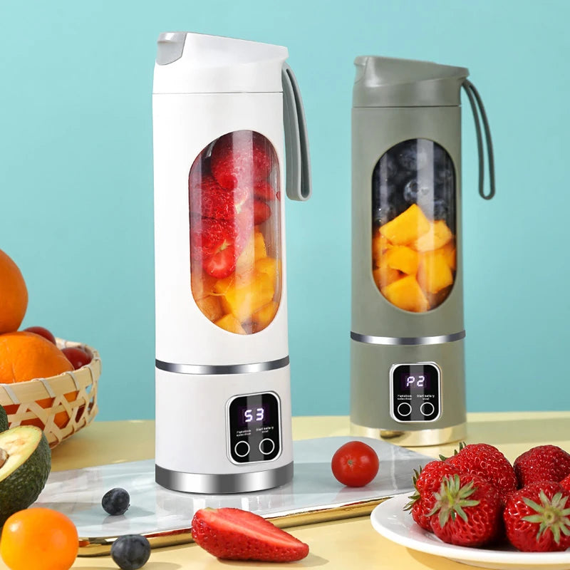 🥤 LED Display Portable Milkshake Mixer – 450ml USB Rechargeable