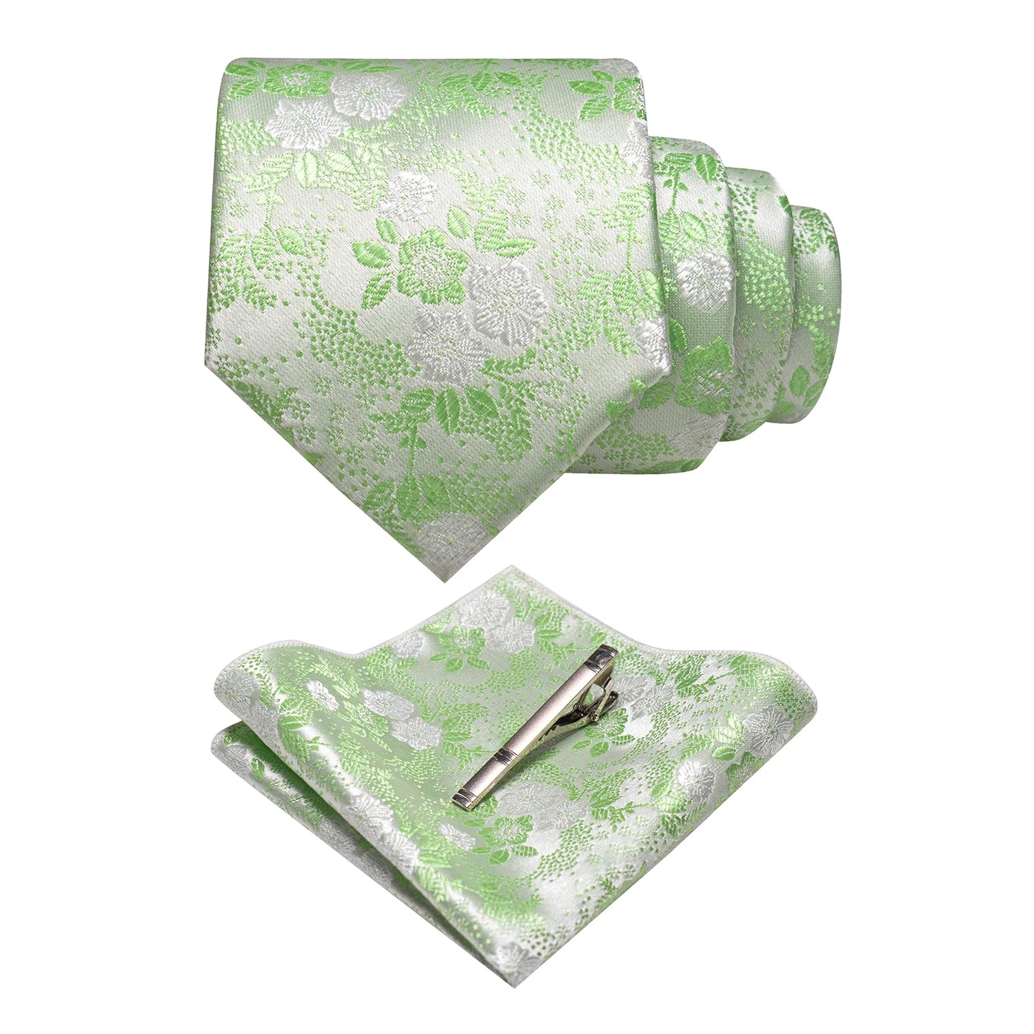 JEMYGINS Floral Silk Men’s Tie Set – Elevate Your Style with Elegance