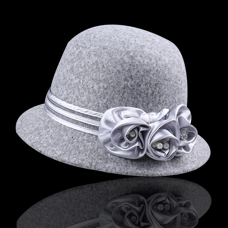 Elegant Adjustable Flower Decorated Hat