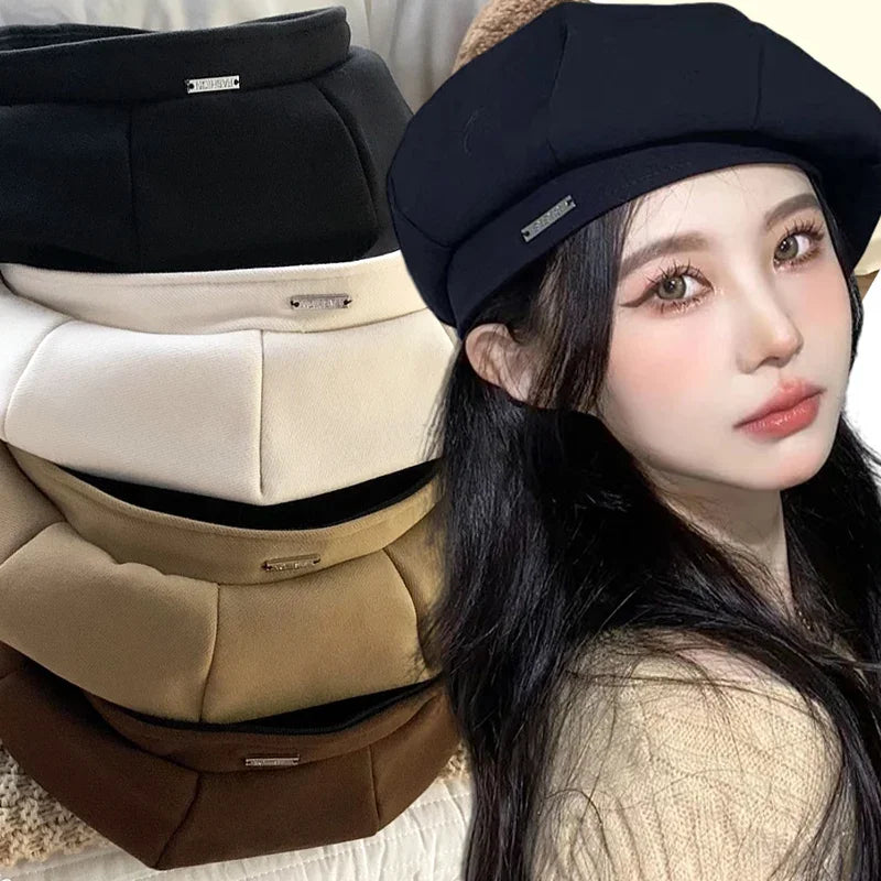 Korean Classic Premium Beret – Lightweight & Stylish for Spring & Autumn