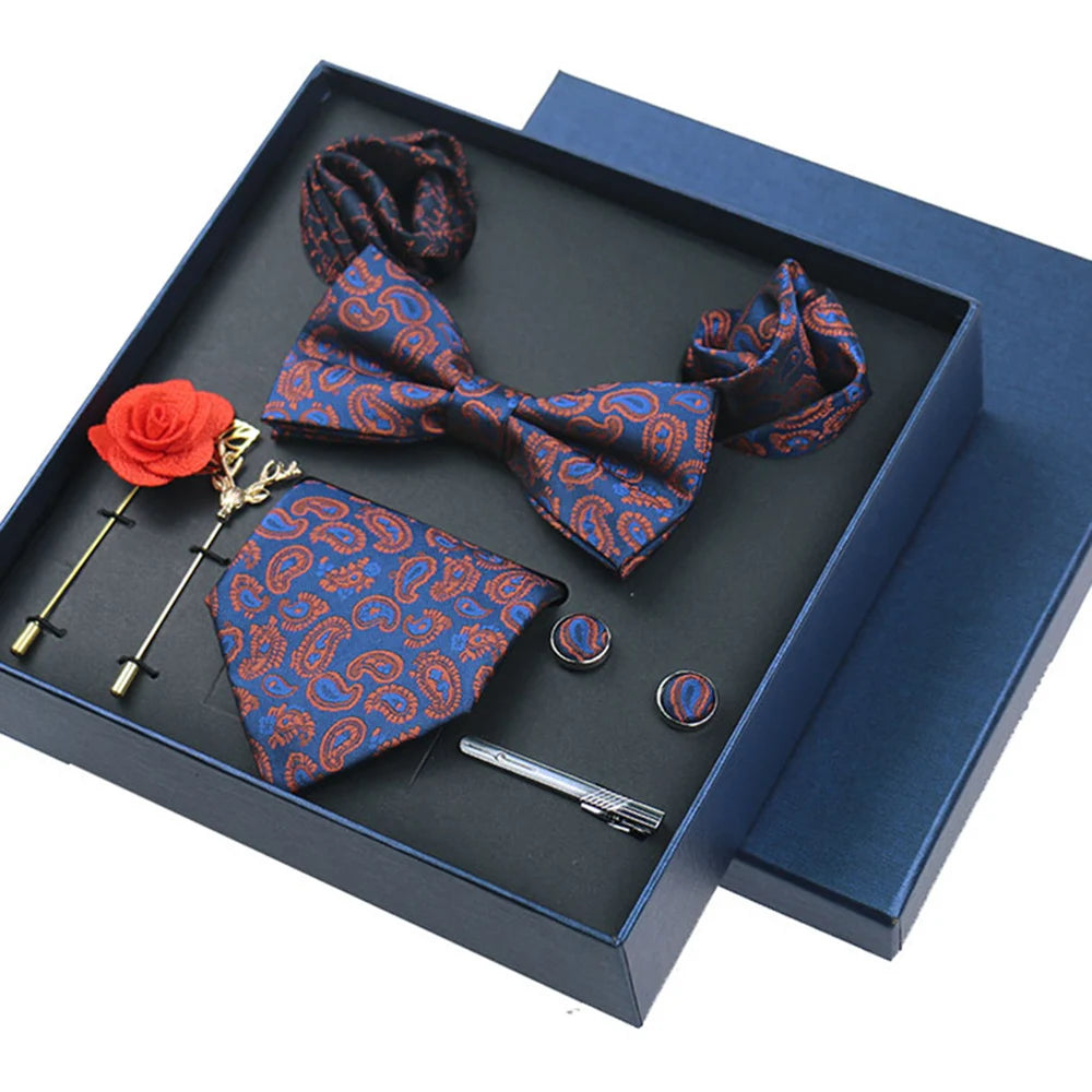 8-Piece Business Blue Tie Gift Set – Elevate Your Style 🎩💙