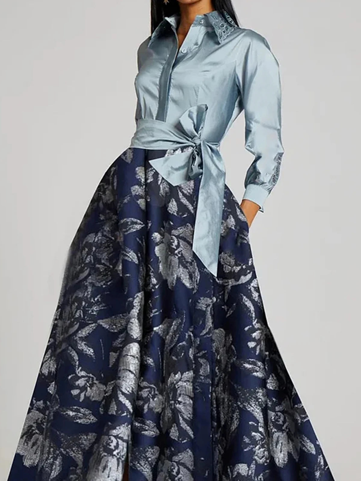 Elegant Floral Print Maxi Dress