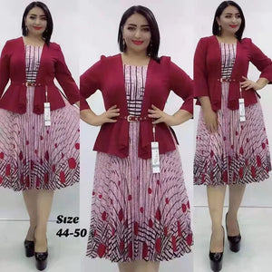 🌸 African Dashiki One-Piece Dress for Women – Long Maxi Skirt (Plus Size Friendly)