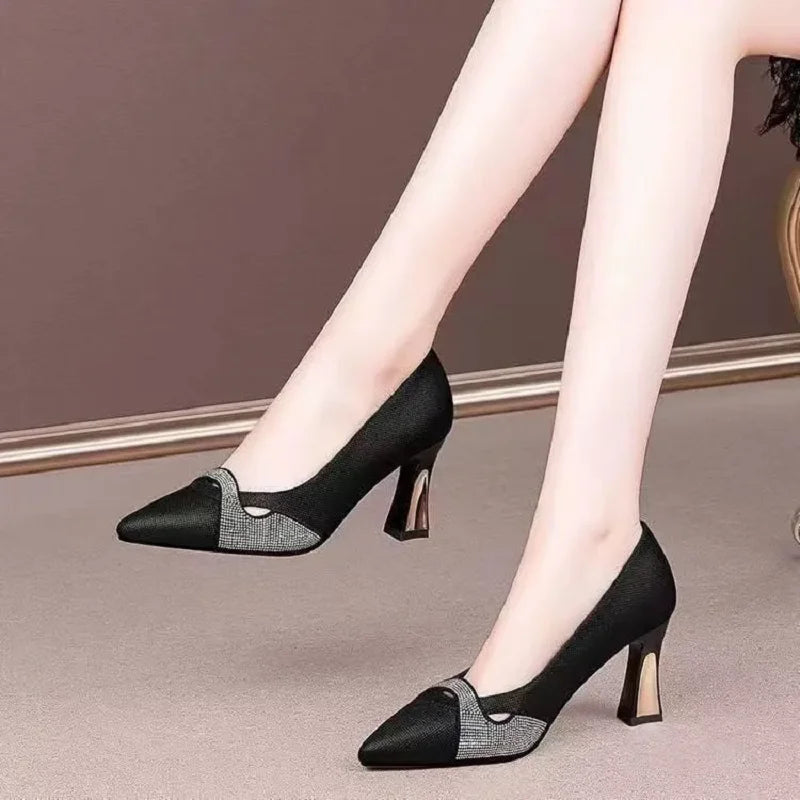 Cresfimix Women’s Crystal Stiletto Heels – Elegance in Every Step