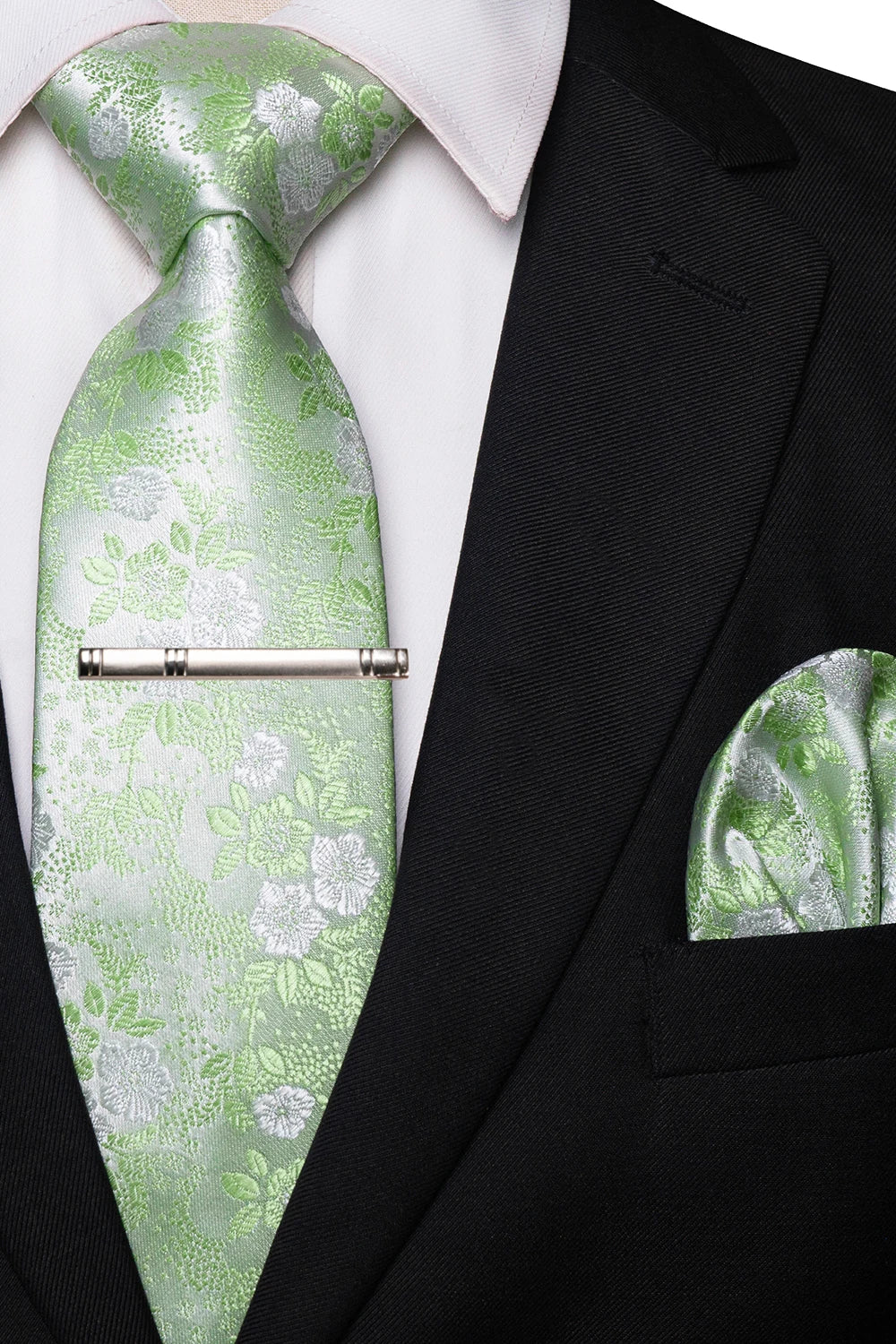 JEMYGINS Floral Silk Men’s Tie Set – Elevate Your Style with Elegance