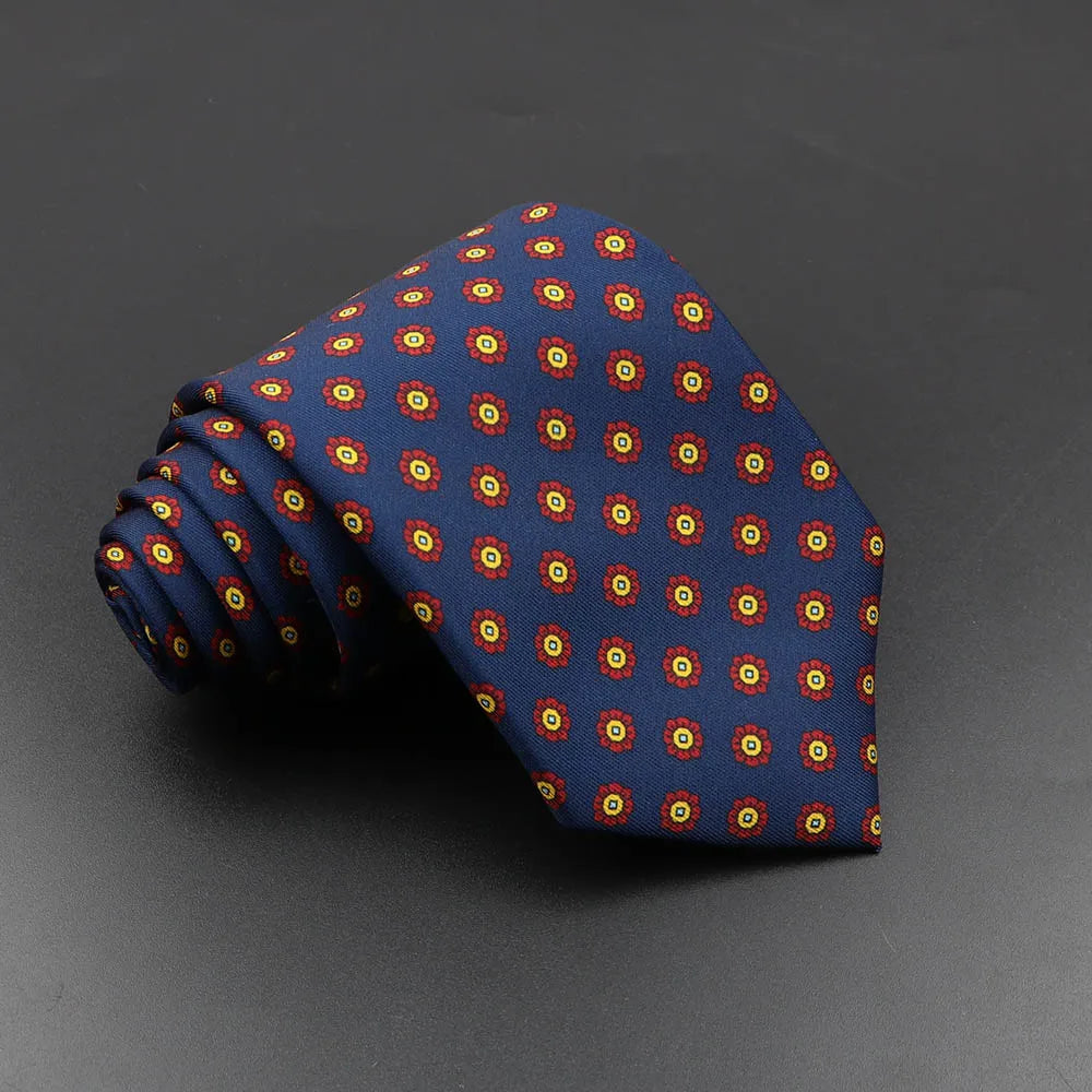 Men’s Fashion Silk Tie – 7.5cm Soft Novelty Necktie