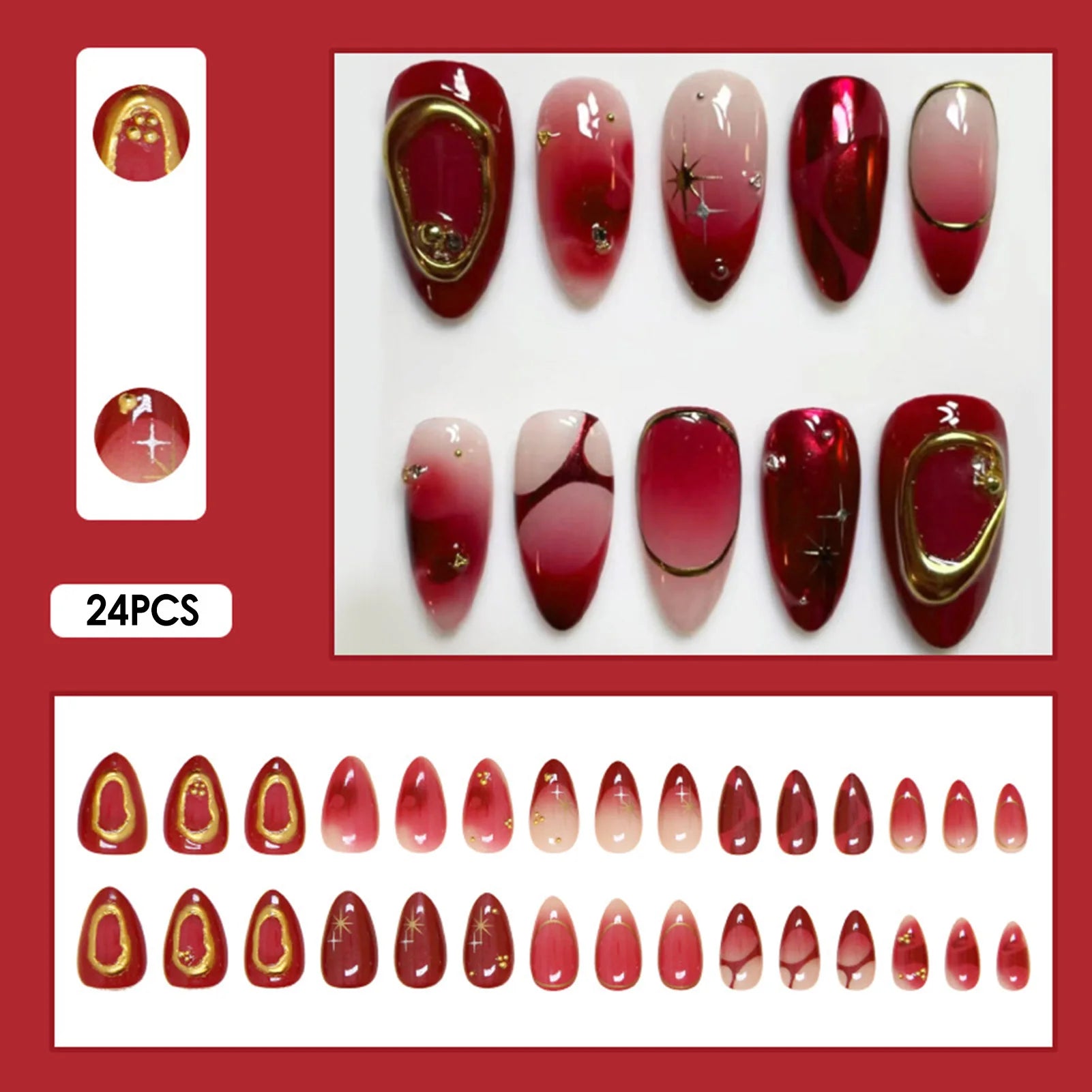 🌼 24pcs White Flower Press-On Nails – INS Yellow & Pink Blush Tones