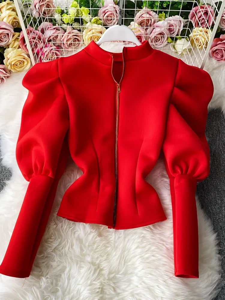 Temperament Stand-up Collar Shirt – Elegant Style for Every Season
