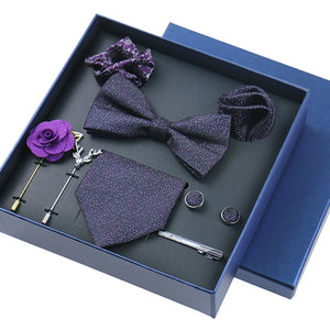 8-Piece Business Blue Tie Gift Set – Elevate Your Style 🎩💙