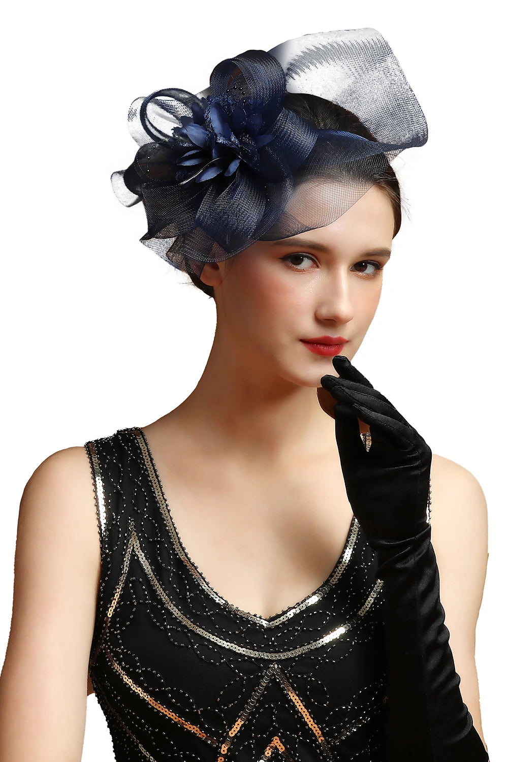 🎩 Fashion Flower Fascinator – Multicolor Feather Headpiece for Women
